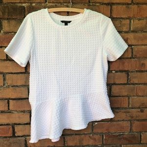 Banana Republic white peplum shirt